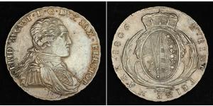 1 Thaler Electorado de Sajonia (1356 - 1806) Plata Federico Augusto I de Sajonia