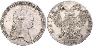 1 Thaler Electorado de Sajonia (1356 - 1806) Plata Federico Augusto I de Sajonia