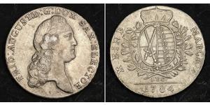 1 Thaler Electorado de Sajonia (1356 - 1806) Plata Augusto II de Polonia (1670 - 1733)