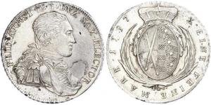 1 Thaler Electorado de Sajonia (1356 - 1806) Plata Federico Augusto I de Sajonia