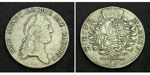 1 Thaler Electorado de Sajonia (1356 - 1806) Plata Augusto II de Polonia (1670 - 1733)