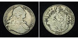 1 Thaler Electorate of Bavaria (1623 - 1806) Plata Maximiliano III José, Elector de Baviera(1727 – 1777)
