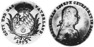 1 Thaler Electorate of Bavaria (1623 - 1806) Plata 