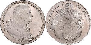 1 Thaler Electorate of Bavaria (1623 - 1806) Plata Carlos Teodoro del Palatinado y Baviera (1724 - 1799)