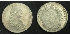 1 Thaler Electorate of Bavaria (1623 - 1806) Plata Carlos Teodoro del Palatinado y Baviera (1724 - 1799)