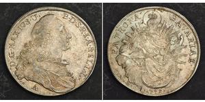 1 Thaler Electorate of Bavaria (1623 - 1806) Plata Maximiliano III José, Elector de Baviera(1727 – 1777)