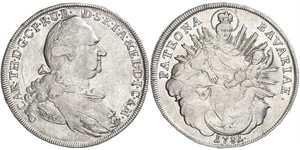 1 Thaler Electorate of Bavaria (1623 - 1806) Plata Carlos Teodoro del Palatinado y Baviera (1724 - 1799)