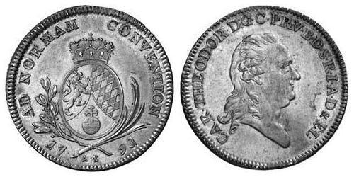 1 Thaler Electorate of Bavaria (1623 - 1806) Plata 