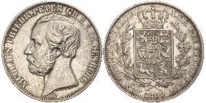1 Thaler Grand Duchy of Oldenburg (1814 - 1918) Plata Pedro II de Oldenburgo (1827 - 1900)