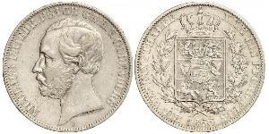 1 Thaler Grand Duchy of Oldenburg (1814 - 1918) Plata Pedro II de Oldenburgo (1827 - 1900)