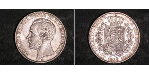 1 Thaler Grand Duchy of Oldenburg (1814 - 1918) Plata Pedro II de Oldenburgo (1827 - 1900)