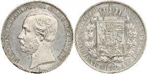 1 Thaler Grand Duchy of Oldenburg (1814 - 1918) Plata Pedro II de Oldenburgo (1827 - 1900)