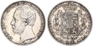 1 Thaler Grand Duchy of Oldenburg (1814 - 1918) Plata Pedro II de Oldenburgo (1827 - 1900)