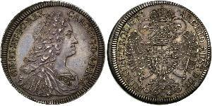 1 Thaler Habsburg Empire (1526-1804) Plata Carlos VI, Emperador del Sacro Imperio Romano (1685-1740)