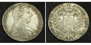 1 Thaler Habsburg Empire (1526-1804) / Austria Plata Maria Theresa of Austria (1717 - 1780)