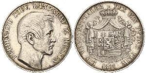 1 Thaler Hesse-Darmstadt (1806 - 1918) Plata Fernando de Hesse-Homburg