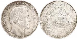 1 Thaler Hesse-Darmstadt (1806 - 1918) Plata Fernando de Hesse-Homburg