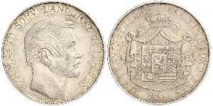 1 Thaler Hesse-Darmstadt (1806 - 1918) Plata Fernando de Hesse-Homburg