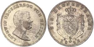 1 Thaler Hesse-Darmstadt (1806 - 1918) Plata Luis I de Hesse-Darmstadt