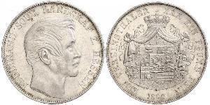 1 Thaler Hesse-Darmstadt (1806 - 1918) Plata Fernando de Hesse-Homburg