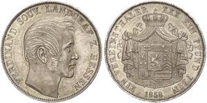1 Thaler Hesse-Darmstadt (1806 - 1918) Plata Fernando de Hesse-Homburg