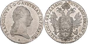 1 Thaler Imperio austríaco (1804-1867) Plata Francis II, Holy Roman Emperor (1768 - 1835)