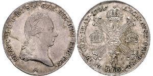 1 Thaler Imperio austríaco (1804-1867) Plata Francis II, Holy Roman Emperor (1768 - 1835)