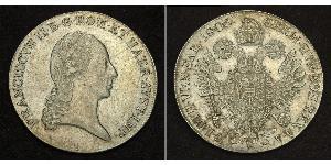1 Thaler Imperio austríaco (1804-1867) Plata Francis II, Holy Roman Emperor (1768 - 1835)