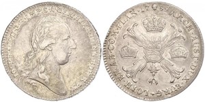 1 Thaler Imperio austríaco (1804-1867) Plata 