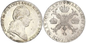 1 Thaler Imperio austríaco (1804-1867) Plata 
