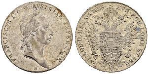 1 Thaler Imperio austríaco (1804-1867) Plata Francis II, Holy Roman Emperor (1768 - 1835)