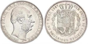 1 Thaler Mecklemburgo-Schwerin (1352-1918) Plata Federico Francisco II de Mecklemburgo-Schwerin