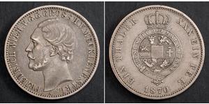 1 Thaler Mecklemburgo-Schwerin (1352-1918) Plata Federico Guillermo de Mecklemburgo-Strelitz