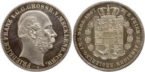 1 Thaler Mecklemburgo-Schwerin (1352-1918) Plata Federico Francisco II de Mecklemburgo-Schwerin