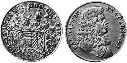 1 Thaler Principado de Anhalt-Zerbst  (1544 - 1796) Plata Karl, Prince of Anhalt-Zerbst (1652 – 1718)