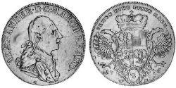 1 Thaler Principado de Ansbach (1398–1792) Plata Charles Alexander, Margrave of Brandenburg-Ansbach (1736 – 1806)