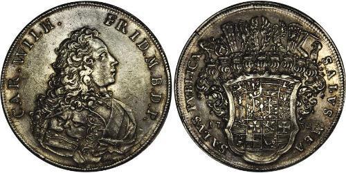 1 Thaler Principado de Ansbach (1398–1792) Plata Charles William Frederick, Margrave of Brandenburg-Ansbach (1712 – 1757)