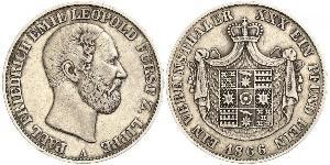 1 Thaler Principado de Lippe (1123 - 1918) Plata Leopoldo III de Lippe
