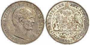 1 Thaler Principado de Reuss (línea mayor) (1778 - 1918) Plata Enrique LXVII de Reuss (línea menor)