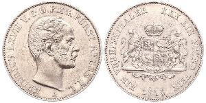 1 Thaler Principado de Reuss (línea mayor) (1778 - 1918) Plata Enrique LXVII de Reuss (línea menor)