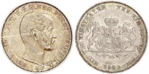 1 Thaler Principado de Reuss (línea mayor) (1778 - 1918) Plata Enrique LXVII de Reuss (línea menor)