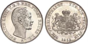 1 Thaler Principado de Reuss (línea mayor) (1778 - 1918) Plata Enrique LXVII de Reuss (línea menor)