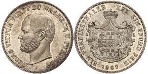 1 Thaler Principado de Waldeck (1180 - 1918) Plata Jorge Víctor de Waldeck-Pyrmont (1831 - 1893)