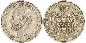 1 Thaler Principado de Waldeck (1180 - 1918) Plata Jorge Víctor de Waldeck-Pyrmont (1831 - 1893)