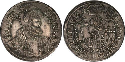 1 Thaler Principality of Transylvania (1571-1711) Plata Jorge Rákóczi II (1621 -1660)