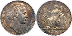 1 Thaler Reino de Baviera (1806 - 1918) Plata Luis II de Baviera(1845 – 1886)