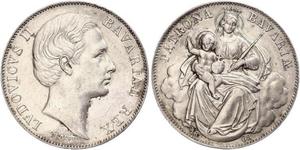 1 Thaler Reino de Baviera (1806 - 1918) Plata Luis II de Baviera(1845 – 1886)