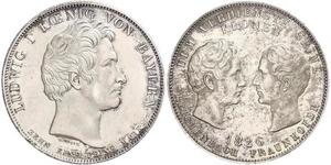 1 Thaler Reino de Baviera (1806 - 1918) Plata 