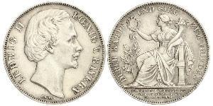 1 Thaler Reino de Baviera (1806 - 1918) Plata Luis II de Baviera(1845 – 1886)