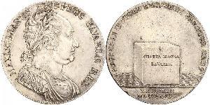 1 Thaler Reino de Baviera (1806 - 1918) Plata Maximiliano I de Baviera (1756 - 1825)